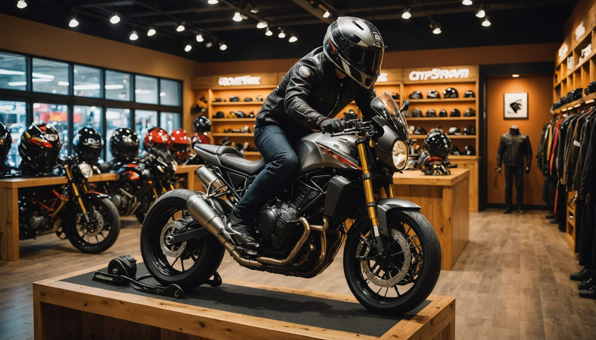 Accessoire moto économique avec casque et gants